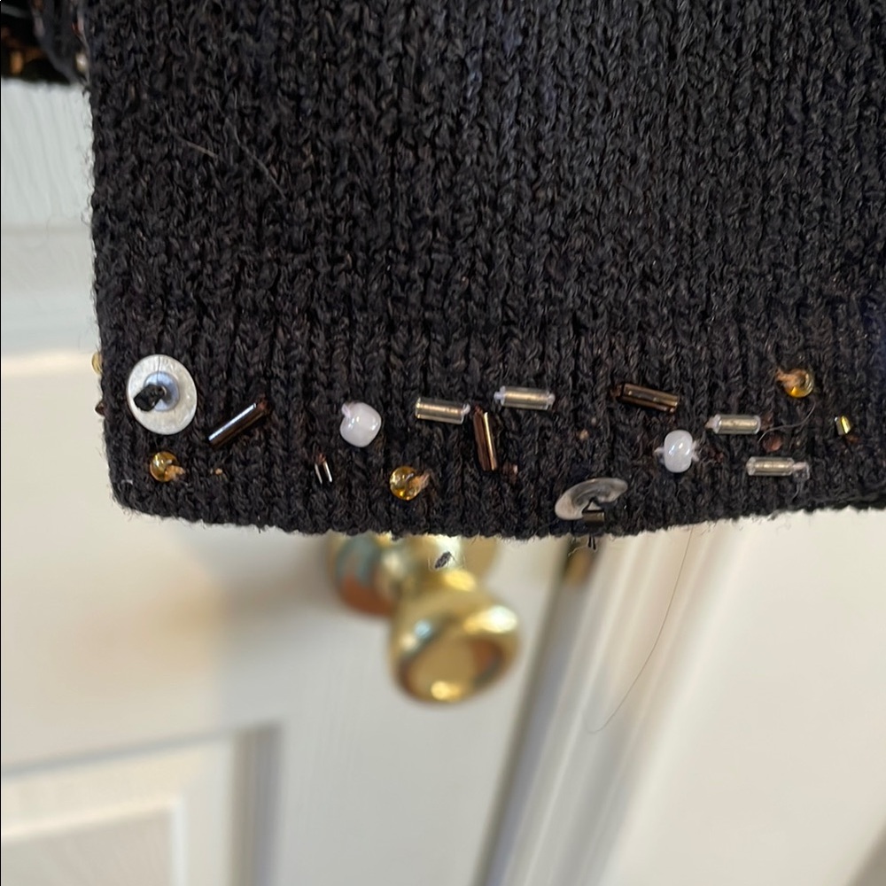 Coldwater Creek Black and Gray Cat Cardigan - Picture 4 of 5